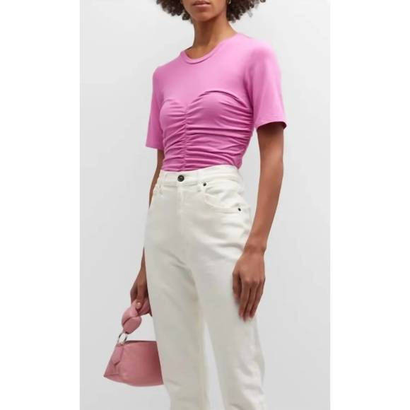 NEW JONATHAN SIMKHAI tansy jersey top in opera pink - Picture 1 of 1